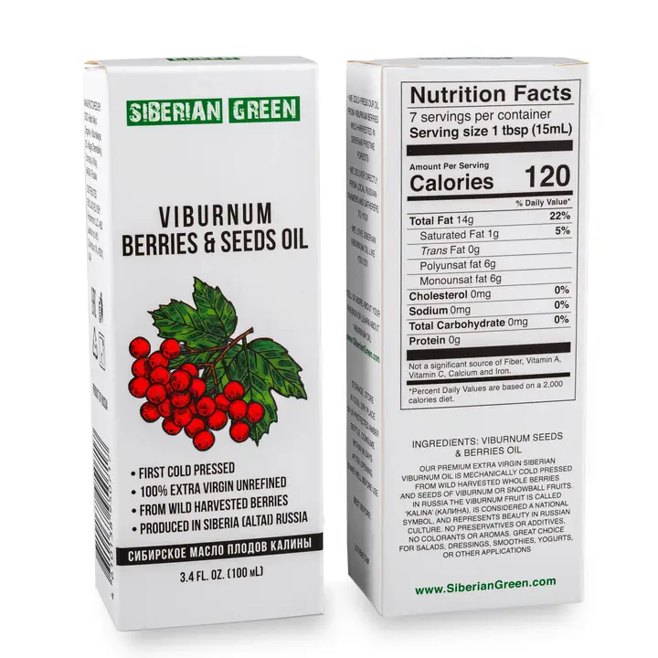 Siberian Viburnum Snowball Oil | Extra Virgin Cold Pressed, 100 ml - Image 2