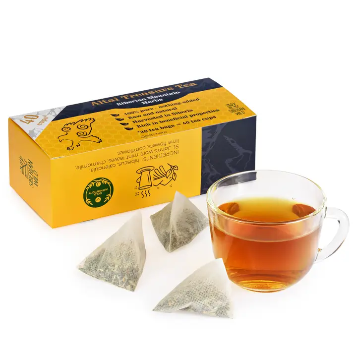 Siberian Wild Altai Treasure Tea - 20 Large Tea Bags Siberian Golden Mountains Herbs - Image 2