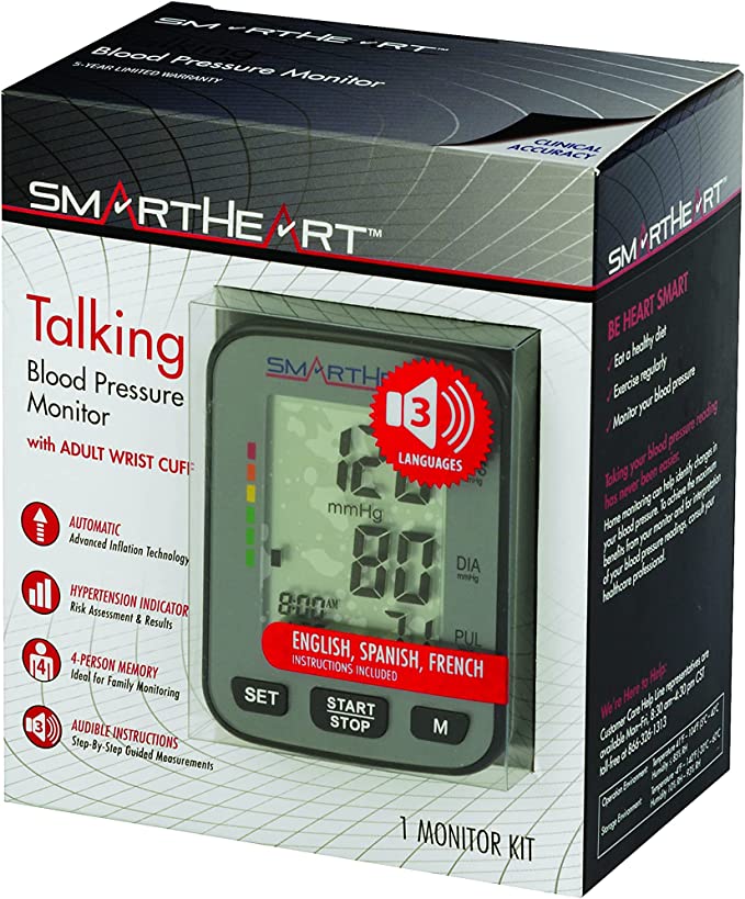 SmartHeart® Talking Blood Pressure Monitor – Model 01-521