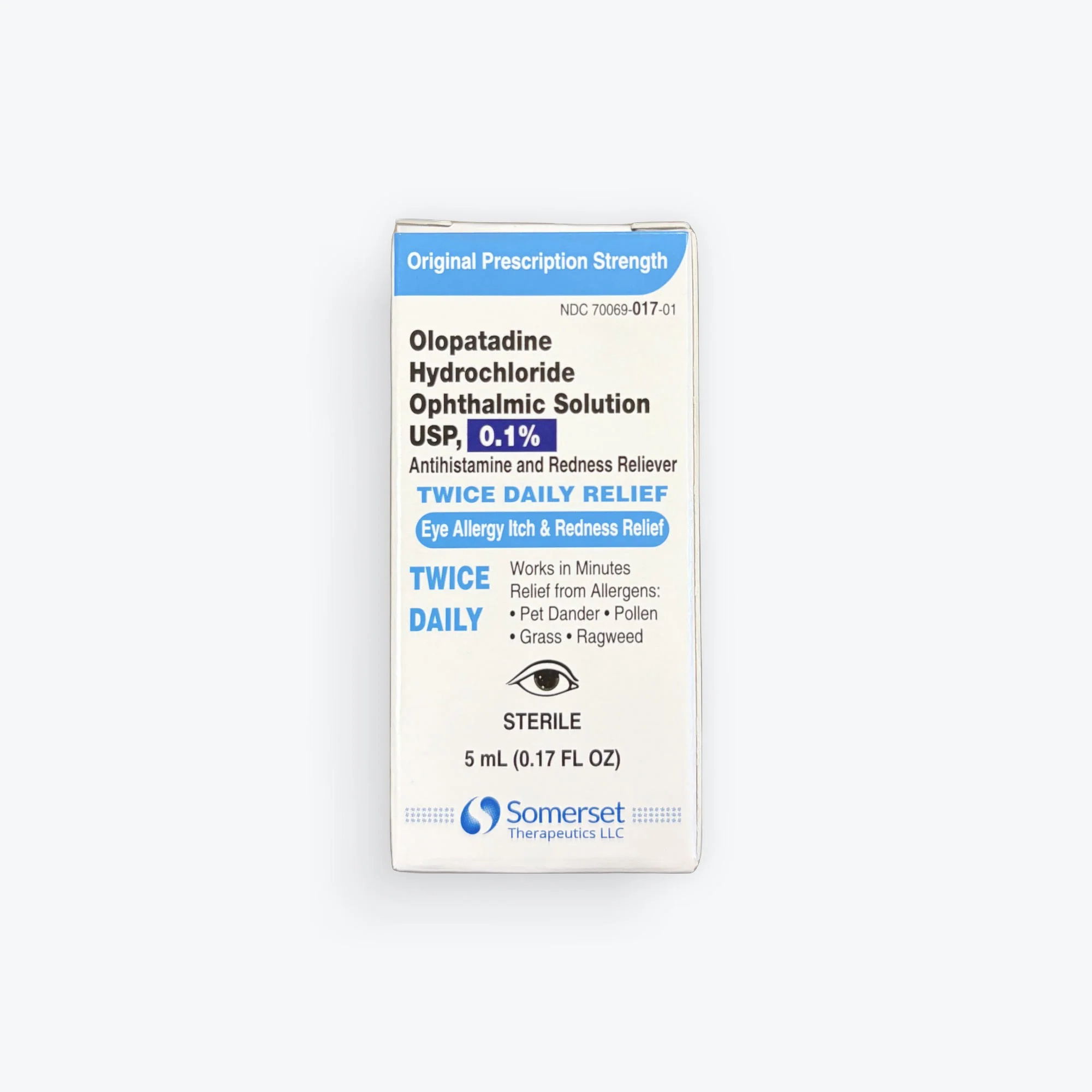 Somerset Olopatadine Hydrochloride Ophthalmic Solution USP 0.1% – 5 mL