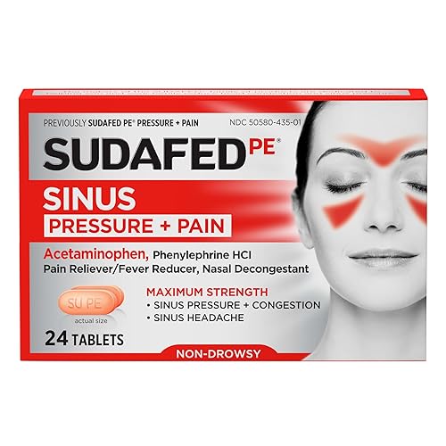 Sudafed PE Sinus Pressure + Pain – 24 Tablets
