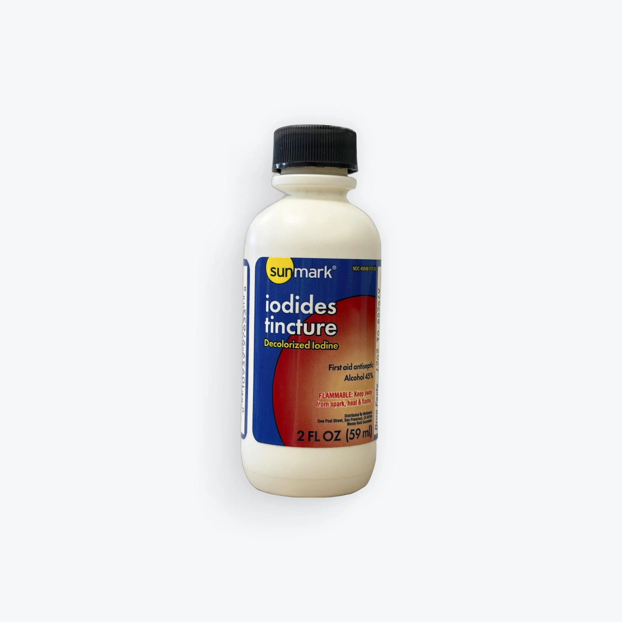SunMark Decolorized Iodine Tincture Alcohol 45% – 2 fl oz (59 mL)