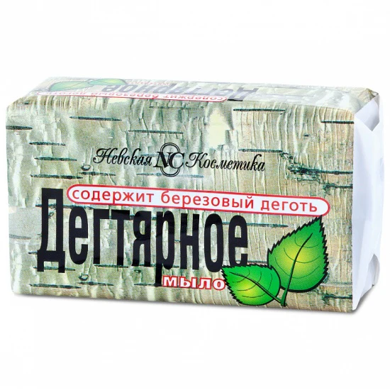 Toilet Soap Tar 140 g, Nevskaya Cosmetics (Туалетное мыло Дегтярное 140 г, Невская Косметика) - Image 2