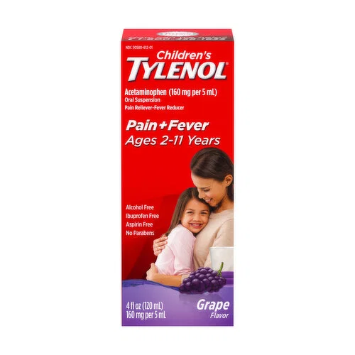 Tylenol Childrens Acetaminophen Oral Suspension for Pain and Fever Relief 4Oz (120ml) - Image 3