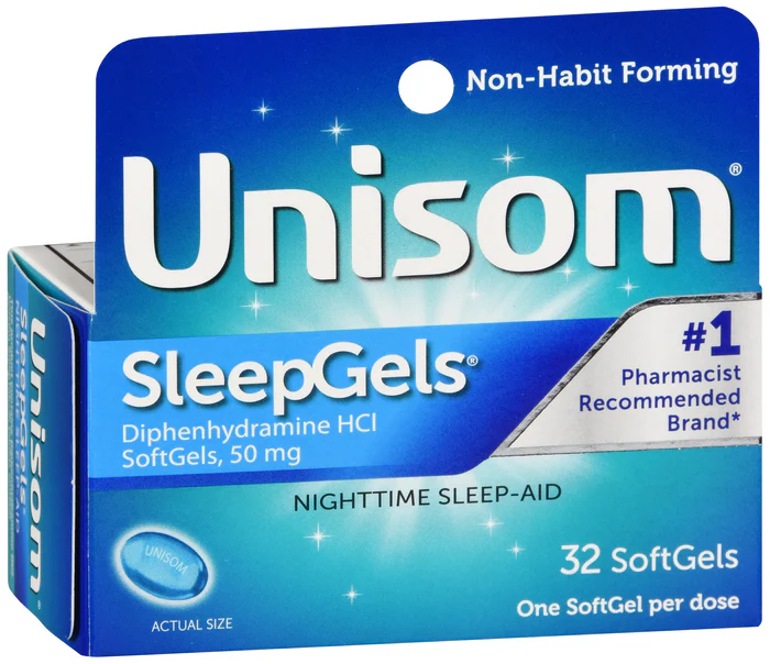 UnisomĀ® SleepGels Nighttime Sleep Aid ā 50 mg, 32 Softgels