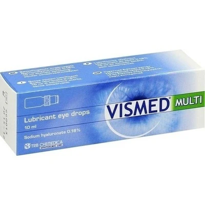 Vismed Multi Eye Drops, 10 ml Preservative-Free Lubricating Eye Drops with Hyaluronic Acid for Dry Eyes