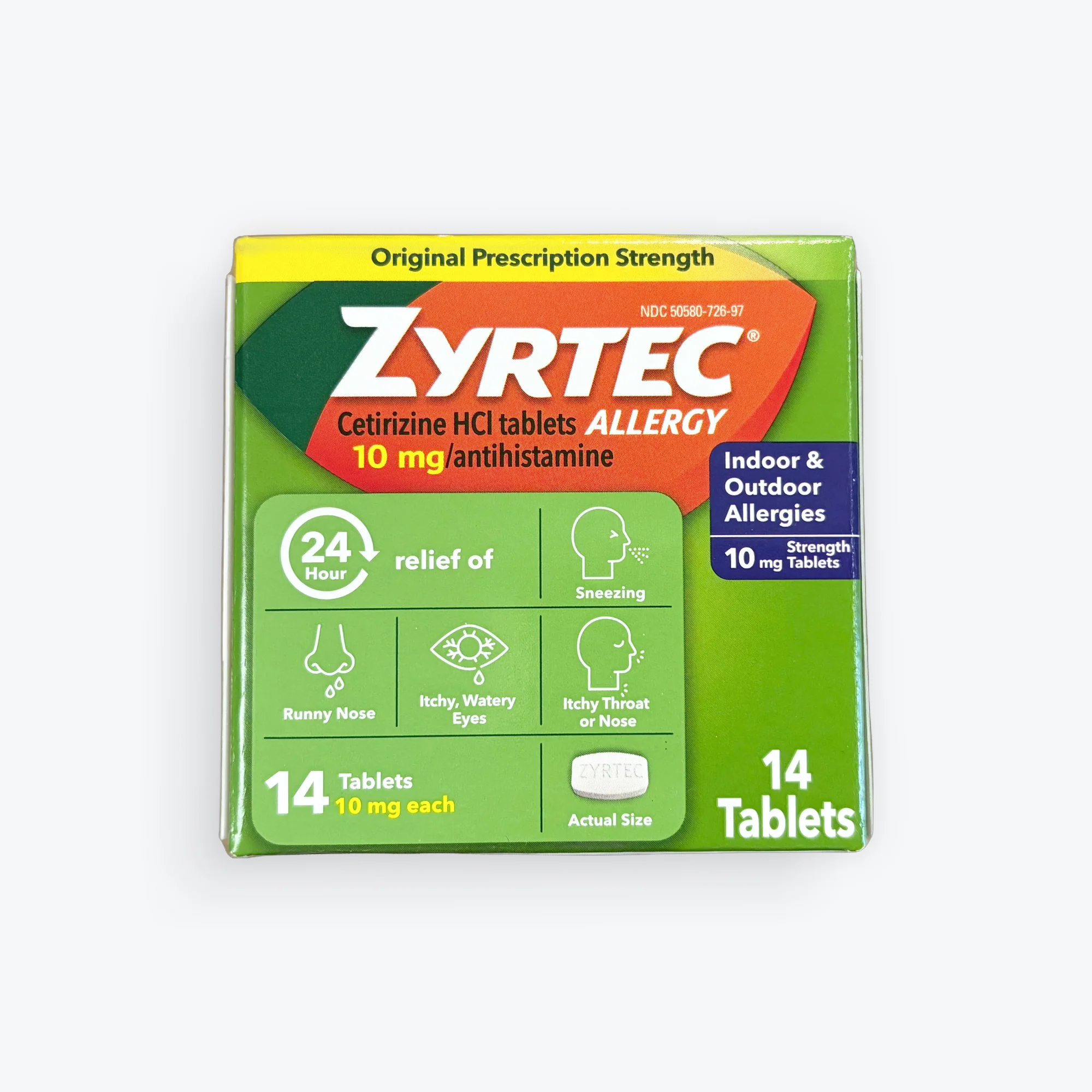 Zyrtec® Cetirizine HCl Allergy Relief Tablets 10 mg – 14 Tablets